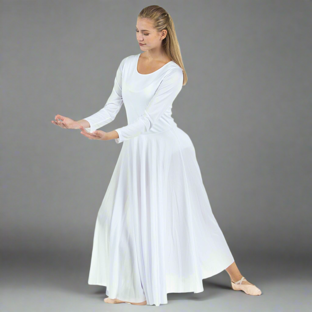 Danzcue Praise Full Length Long Sleeve Dance Dress Danzia