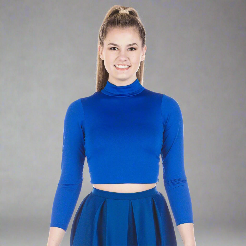 Danzcue Girls' Basic Bodyliner Top - Royal