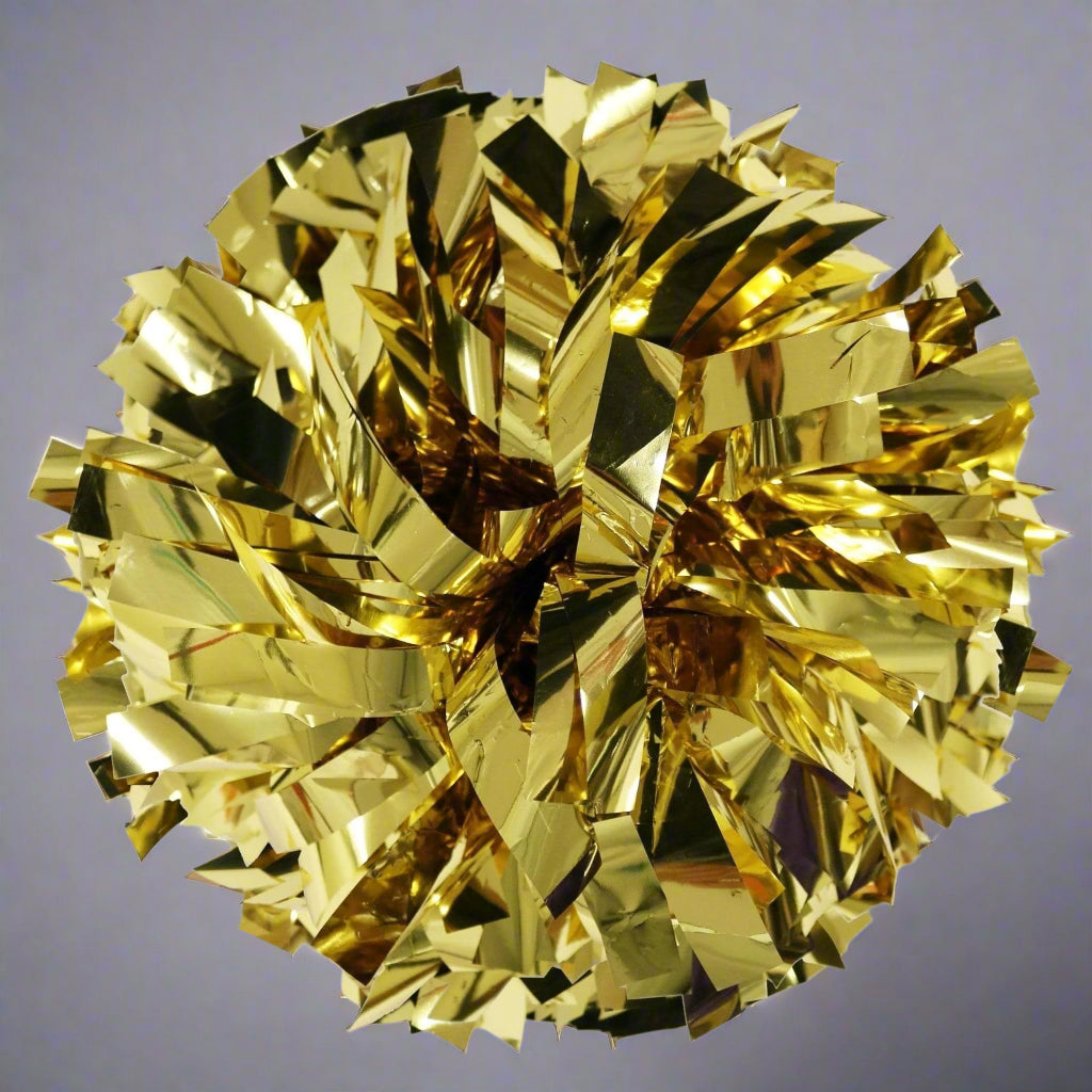 Danzcue Gold Metallic Poms - One Pair
