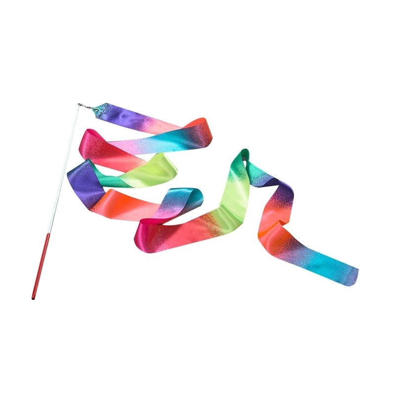 Satin Streamer with Rod - Rainbow