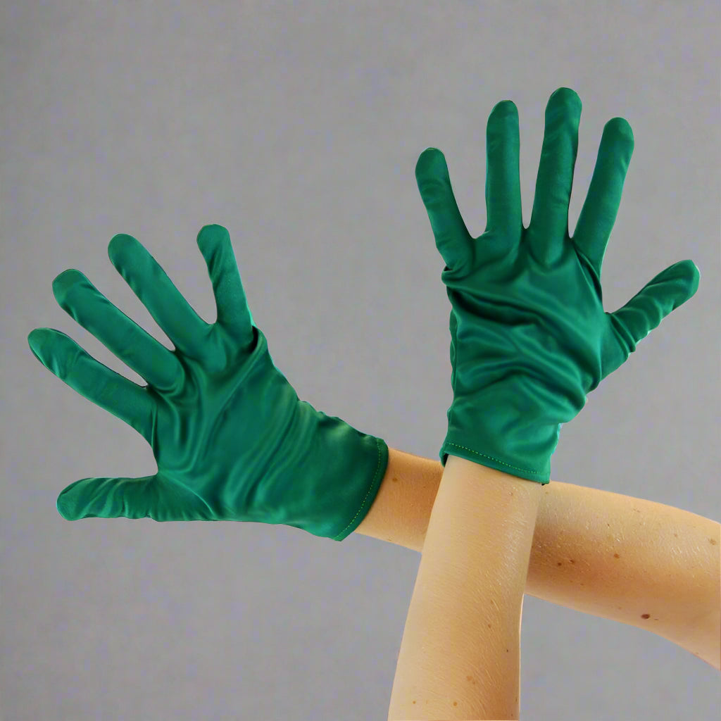 Adult Color Flash Mime Gloves - Kelly Green