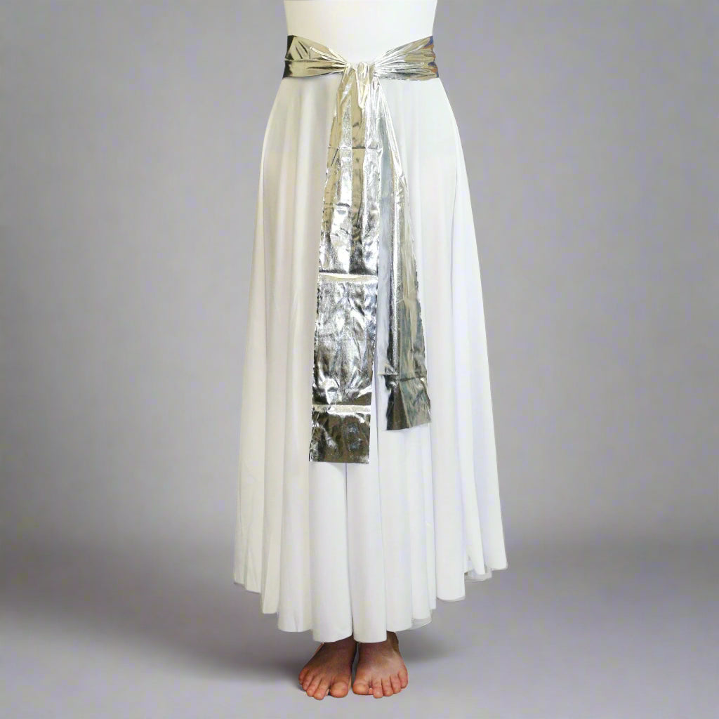 Danzcue Child Metallic Dance Sash - Silver