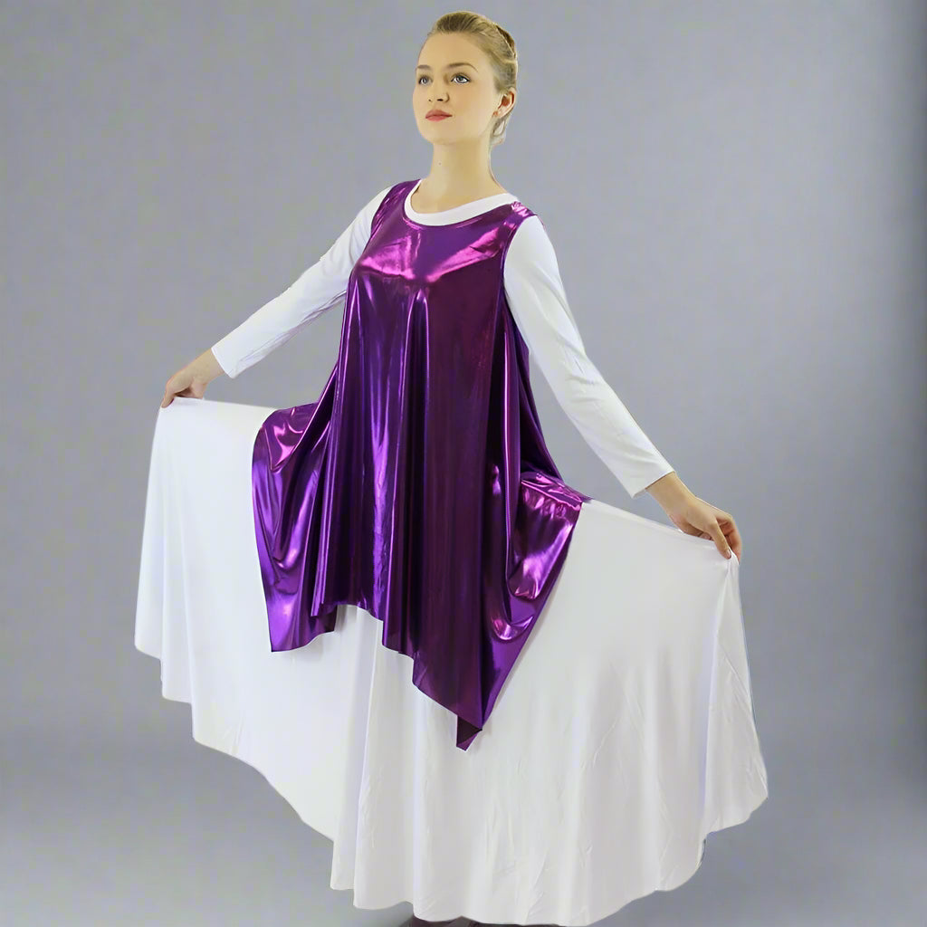 Celebration of Spirit Drapey Praise Dance Tunic Tank Pullover - Deep Purple