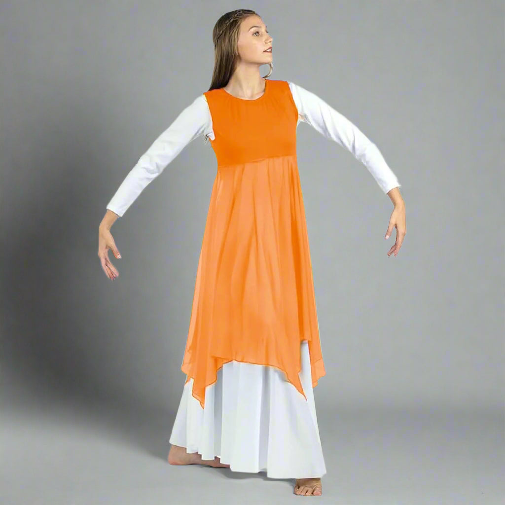 Danzcue Praise Dance Pullover Vest - Orange