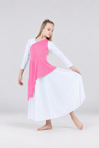 Girls' One-Shoulder Asymmetrical Praise Dance Tunic