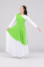 Women's One-Shoulder Asymmetrical Praise Dance Tunic