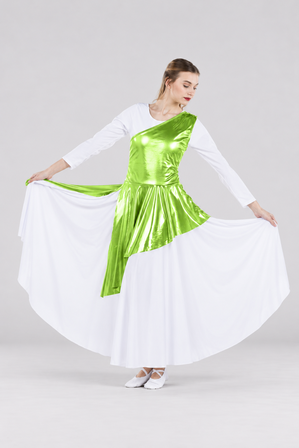 Women's One-Shoulder Asymmetrical Praise Dance Tunic