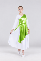 Girls' One-Shoulder Asymmetrical Praise Dance Tunic