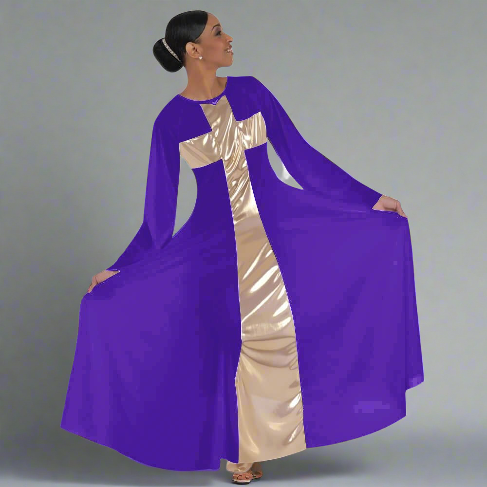 Body Wrappers Praise Dance Cross Long Dress