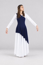 Women's One-Shoulder Asymmetrical Praise Dance Tunic