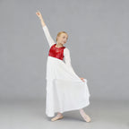 Danzcue Girls Worship Top Metallic Patchwork Sleeveless Dance Tunic
