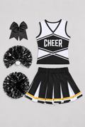 Kids' Cheerleading Set with Bow and Pom-Poms