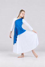 Girls' One-Shoulder Asymmetrical Praise Dance Tunic
