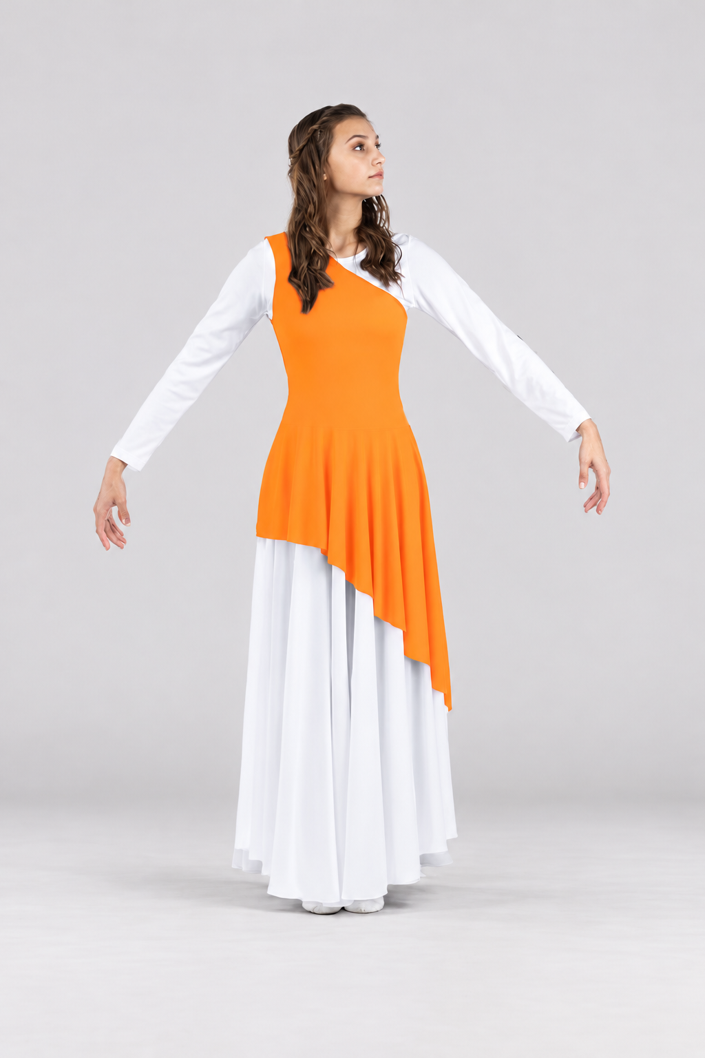 Women's One-Shoulder Asymmetrical Praise Dance Tunic
