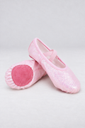 Girls' Glitter Crisscross Ballet Shoes