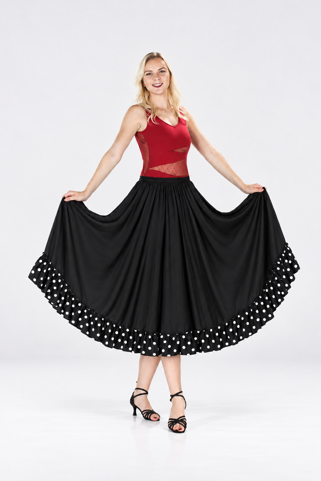 Spanish Ruffle Hem Long Dress