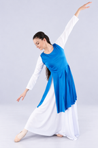 Women's Sleeveless Split Hem Praise Dance Tunic