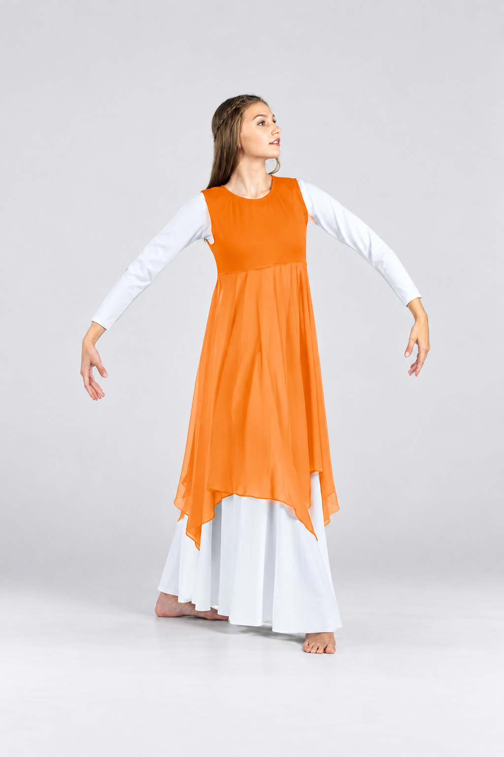 Women's Sleeveless Praise Dance Overlay Tunic
