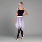 Uneven Hem Double Layer Chiffon Skirt Ministry Dance