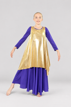 Girls' Metallic Layered Praise Dance Tunic