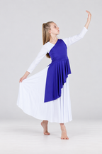 Girls' One-Shoulder Asymmetrical Praise Dance Tunic