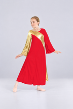 Girls' Metallic Colorblock Praise Dance Dress