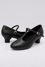 Women's T-Strap Block Heel Character Dance Shoes