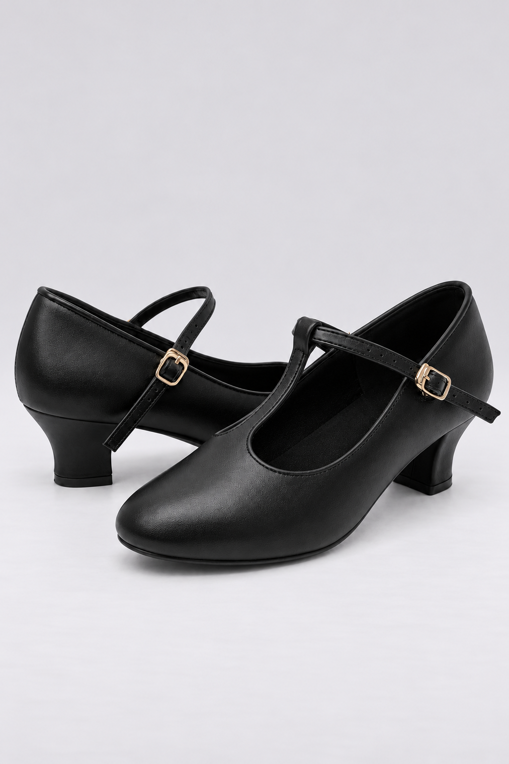 Women's T-Strap Block Heel Character Dance Shoes