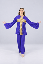 Women's Cross-Panel Long Sleeve Dance Top