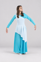 Women's One-Shoulder Asymmetrical Praise Dance Tunic