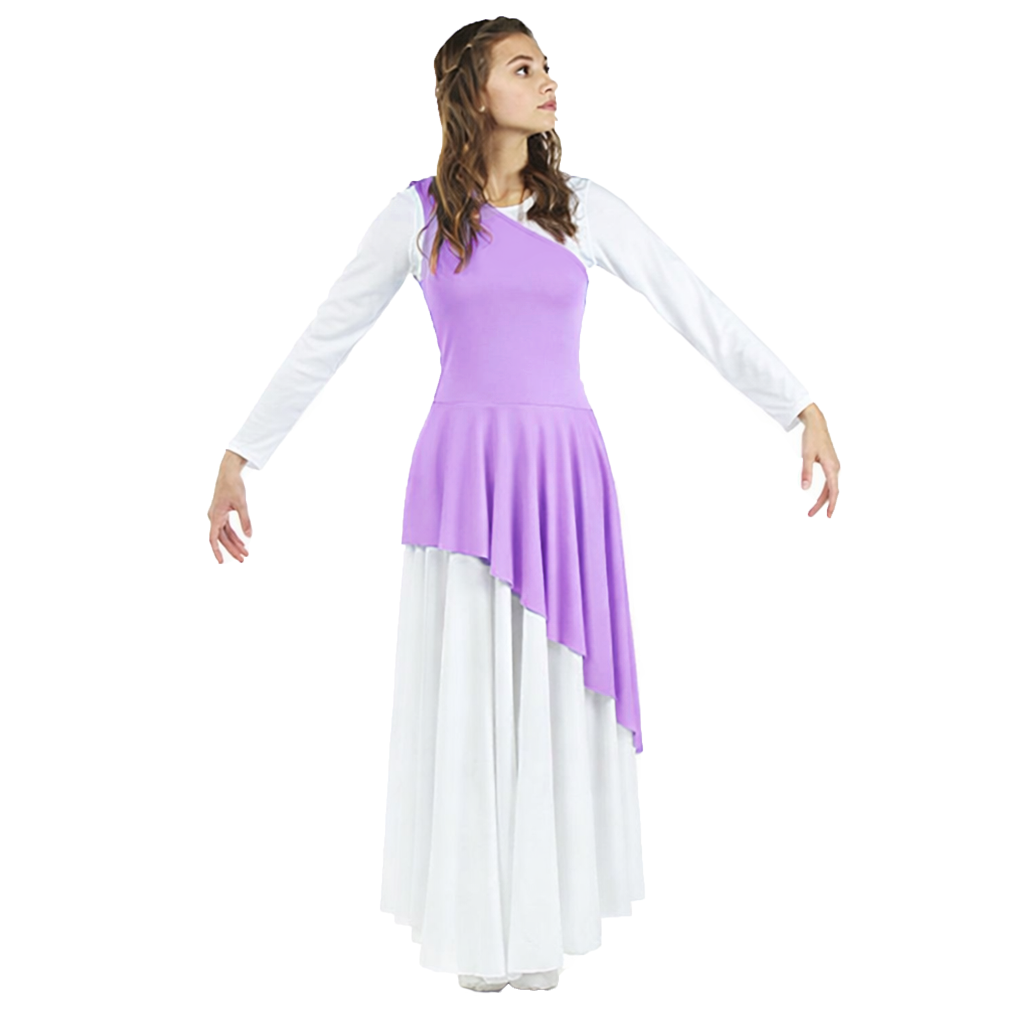 Diagonal Cut Flowy Dance Tunic (dress not included)