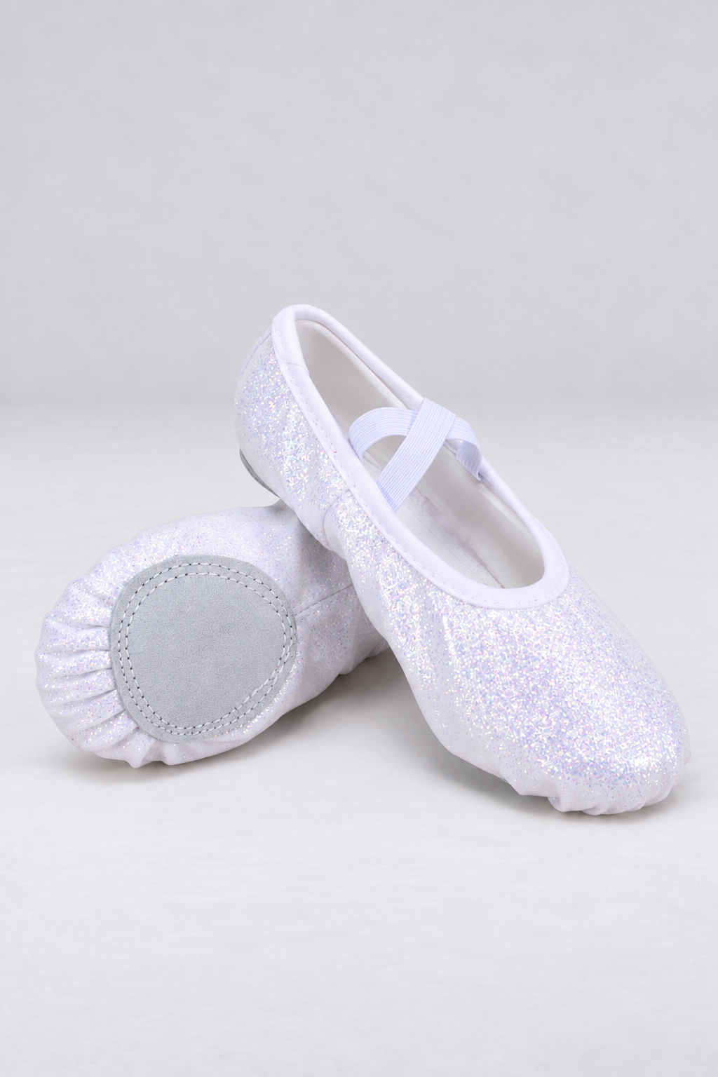 Girls' Glitter Crisscross Ballet Shoes
