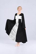 Girls' Metallic Cross-Panel Praise Dance Dress