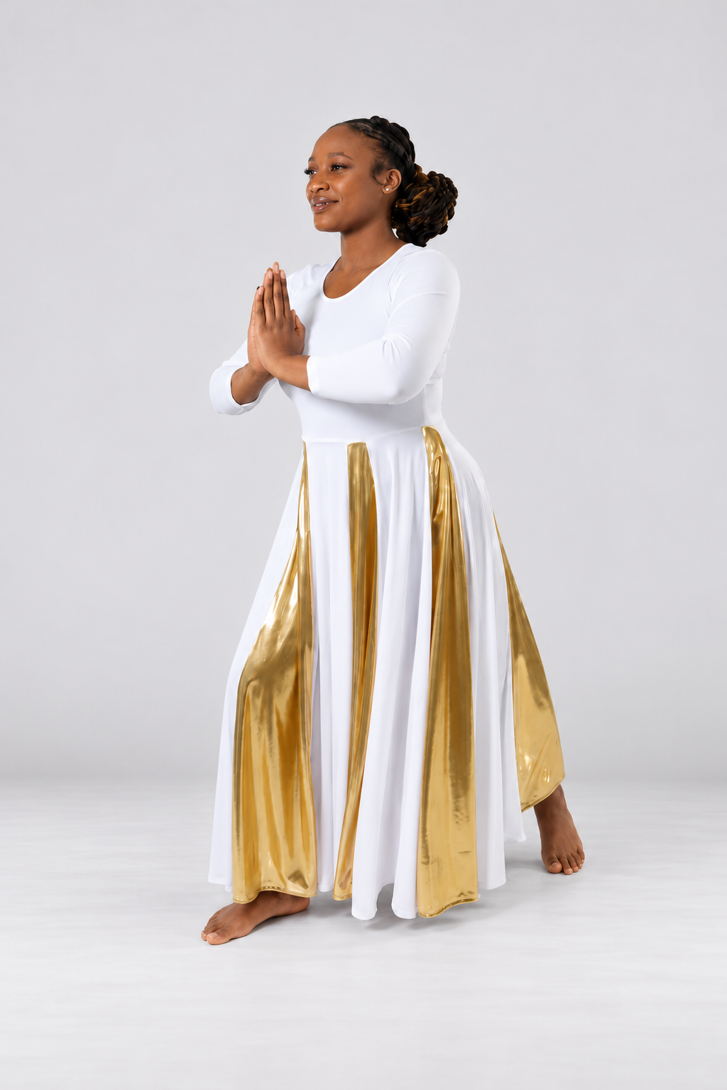 Women's Metallic Panel Praise Dance Dress
