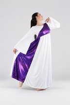 Women's Asymmetrical Bell-Sleeve Praise Dance Dress