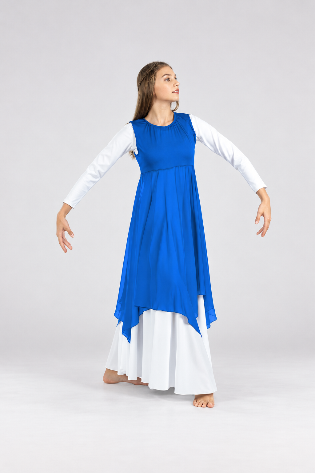 Women's Sleeveless Praise Dance Overlay Tunic
