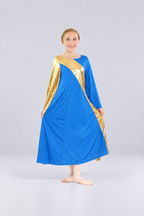Girls' Metallic Colorblock Praise Dance Dress