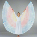 Yellow-Red-Blue Gradient Neon Worship Angel Wing