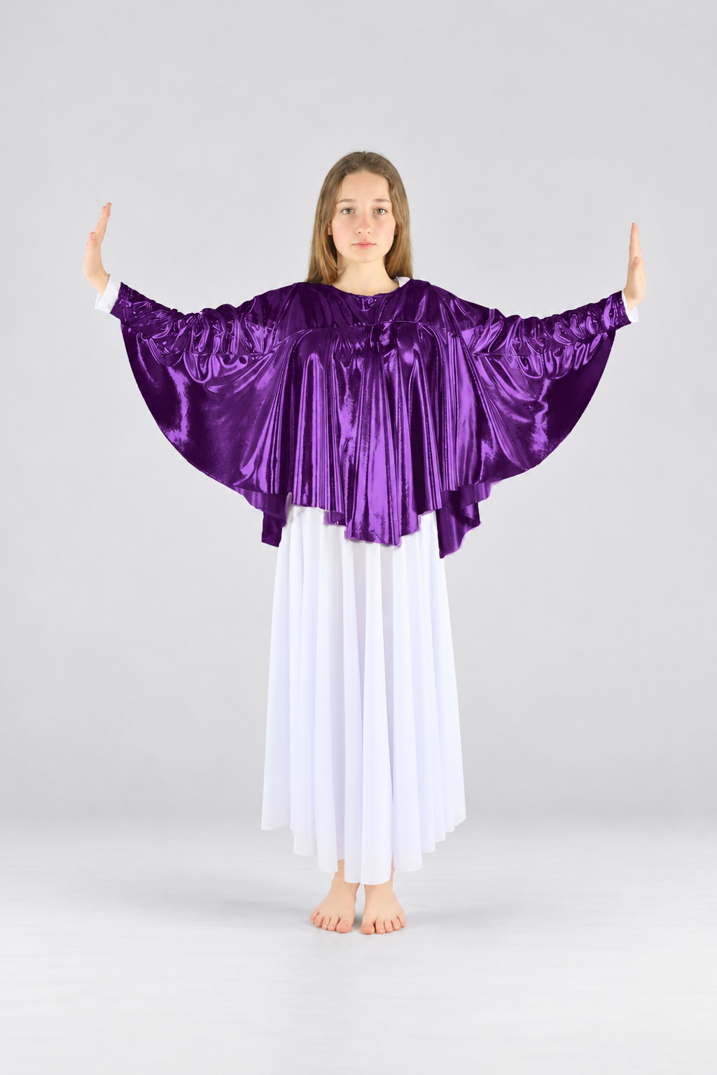 Girls' Angel-Sleeve Praise Dance Tunic