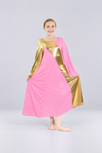 Girls' Metallic Colorblock Praise Dance Dress