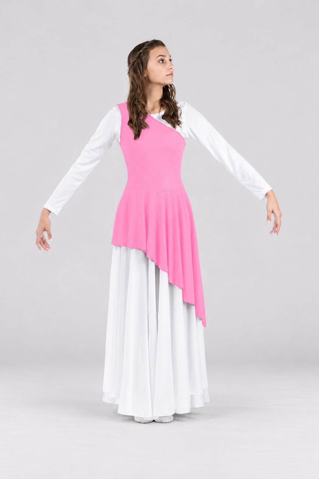 Women's One-Shoulder Asymmetrical Praise Dance Tunic