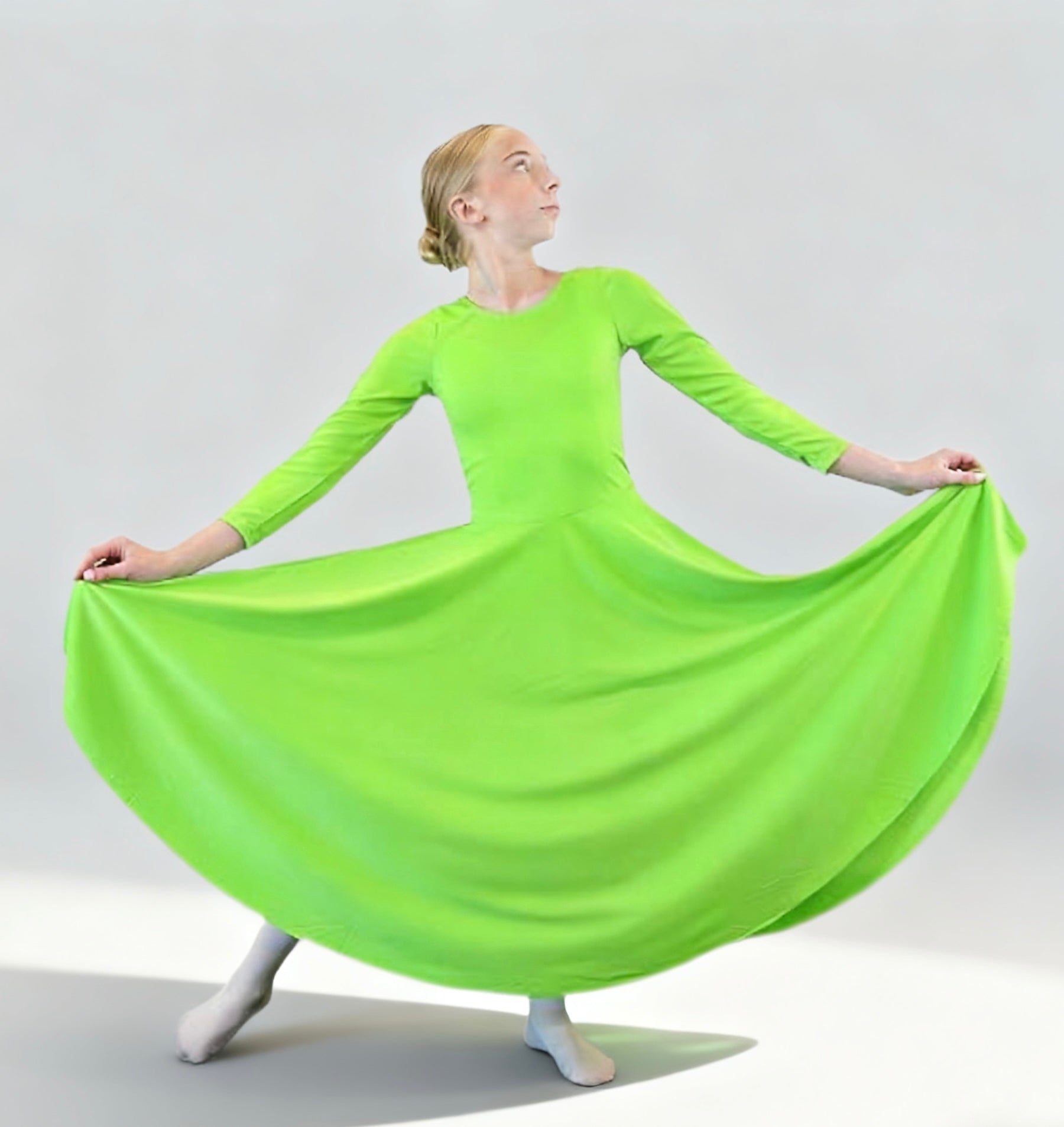 Child Solid Long Dance Dress