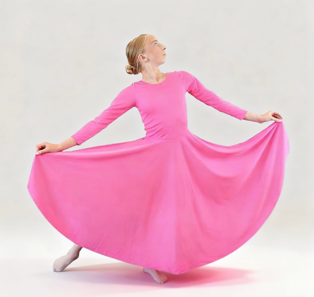 Child Solid Long Dance Dress