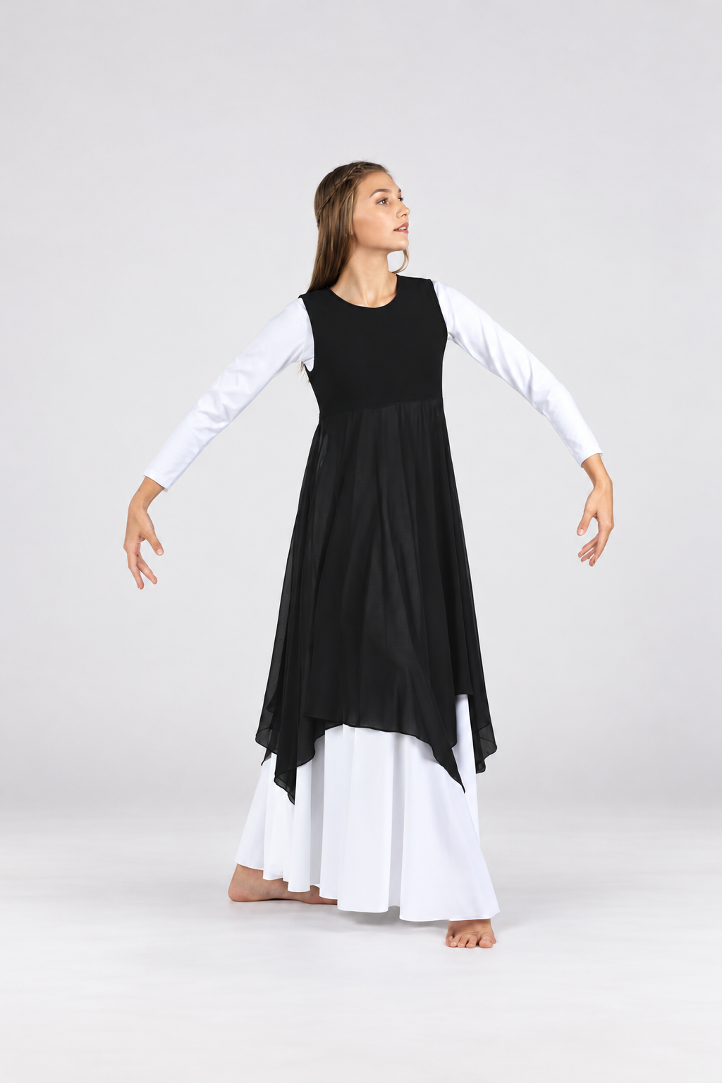 Women's Sleeveless Praise Dance Overlay Tunic