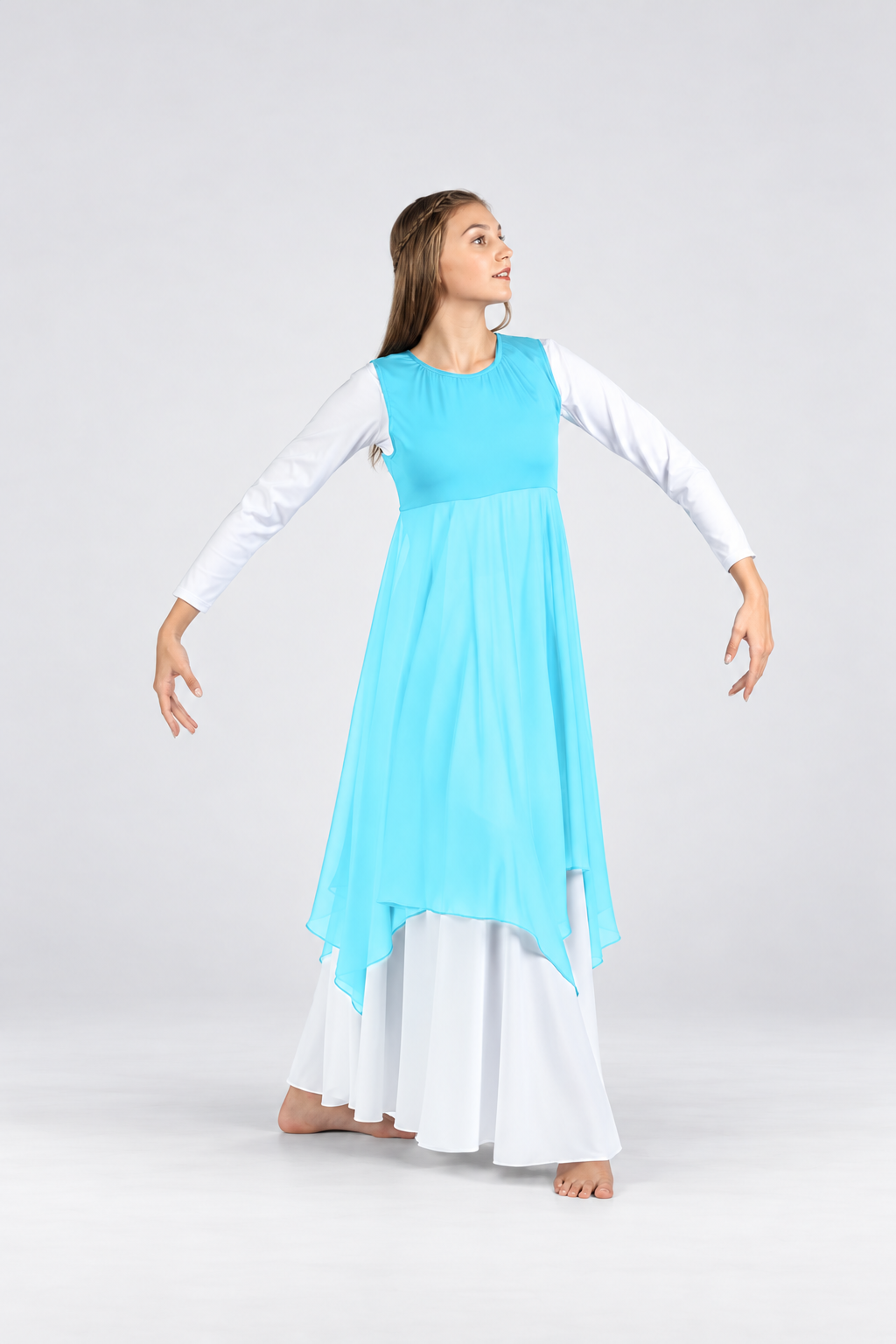 Women's Sleeveless Praise Dance Overlay Tunic