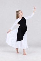 Girls' One-Shoulder Asymmetrical Praise Dance Tunic