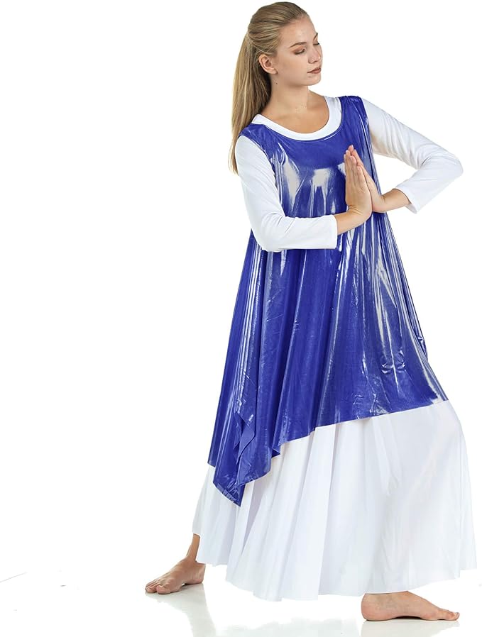 Shiny Layered Dance Tunic Tank Pullover (dress not included）