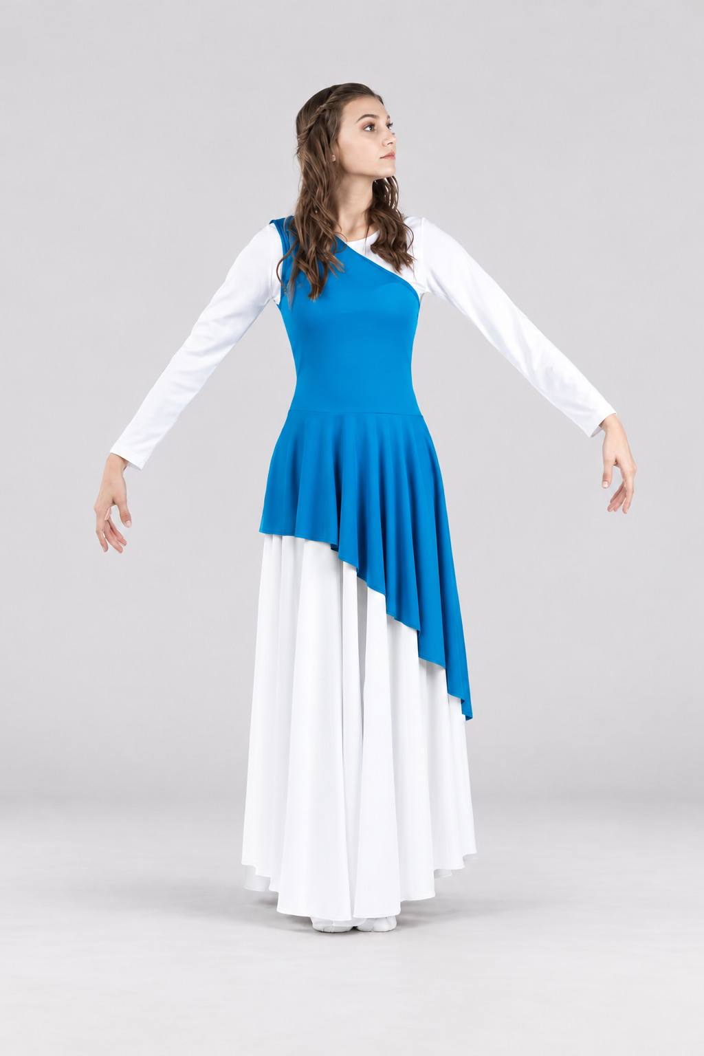 Women's One-Shoulder Asymmetrical Praise Dance Tunic