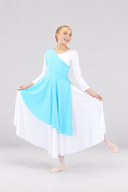 Girls' One-Shoulder Asymmetrical Praise Dance Tunic