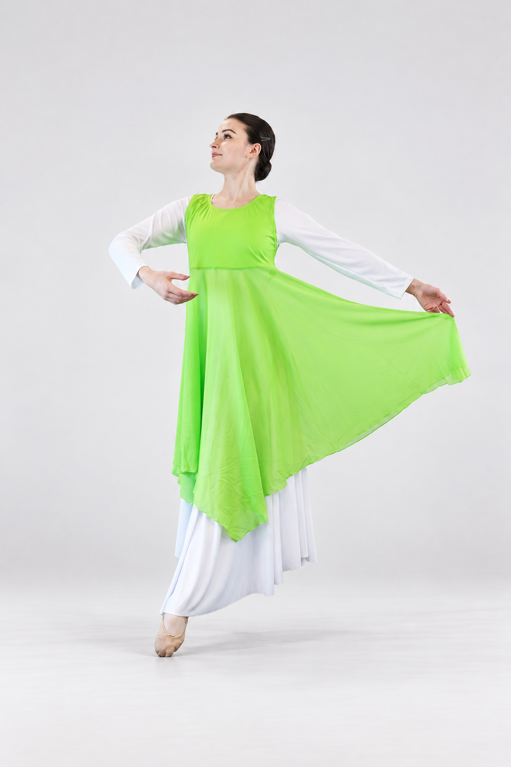 Women's Sleeveless Praise Dance Overlay Tunic